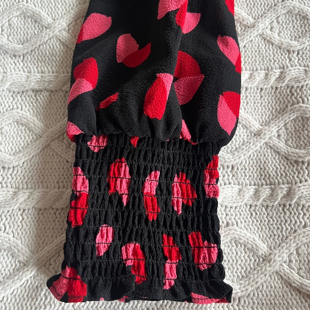 MICHAEL Michael Kors Black and Pink  Pattern Dress Designer Size Medium - Picture 13 of 16
